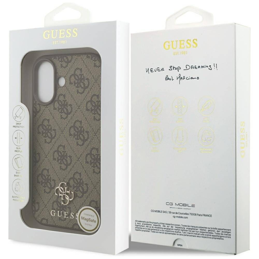 Guess 4G Small Classic Logo MagSafe Hülle iPhone 17 - Braun