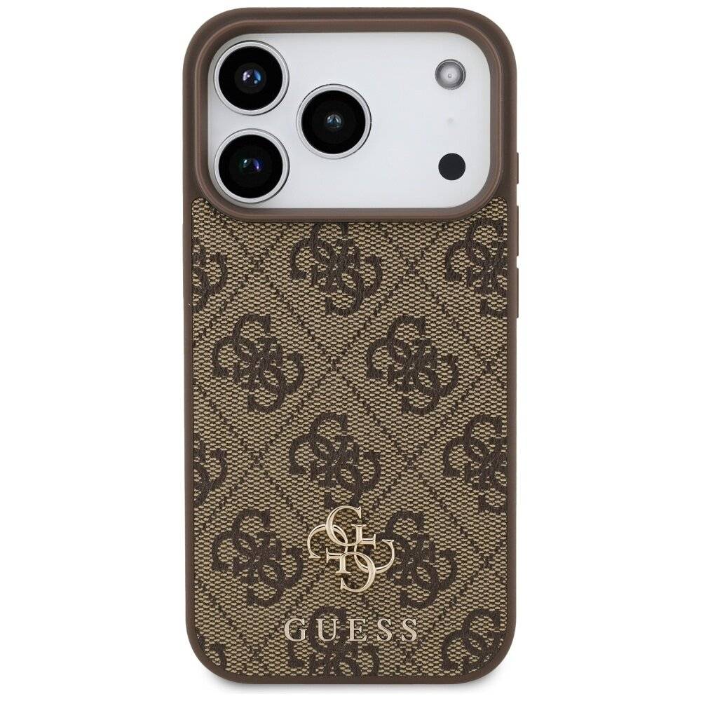 Guess 4G Small Classic Logo MagSafe Hülle iPhone 17 Pro – braun