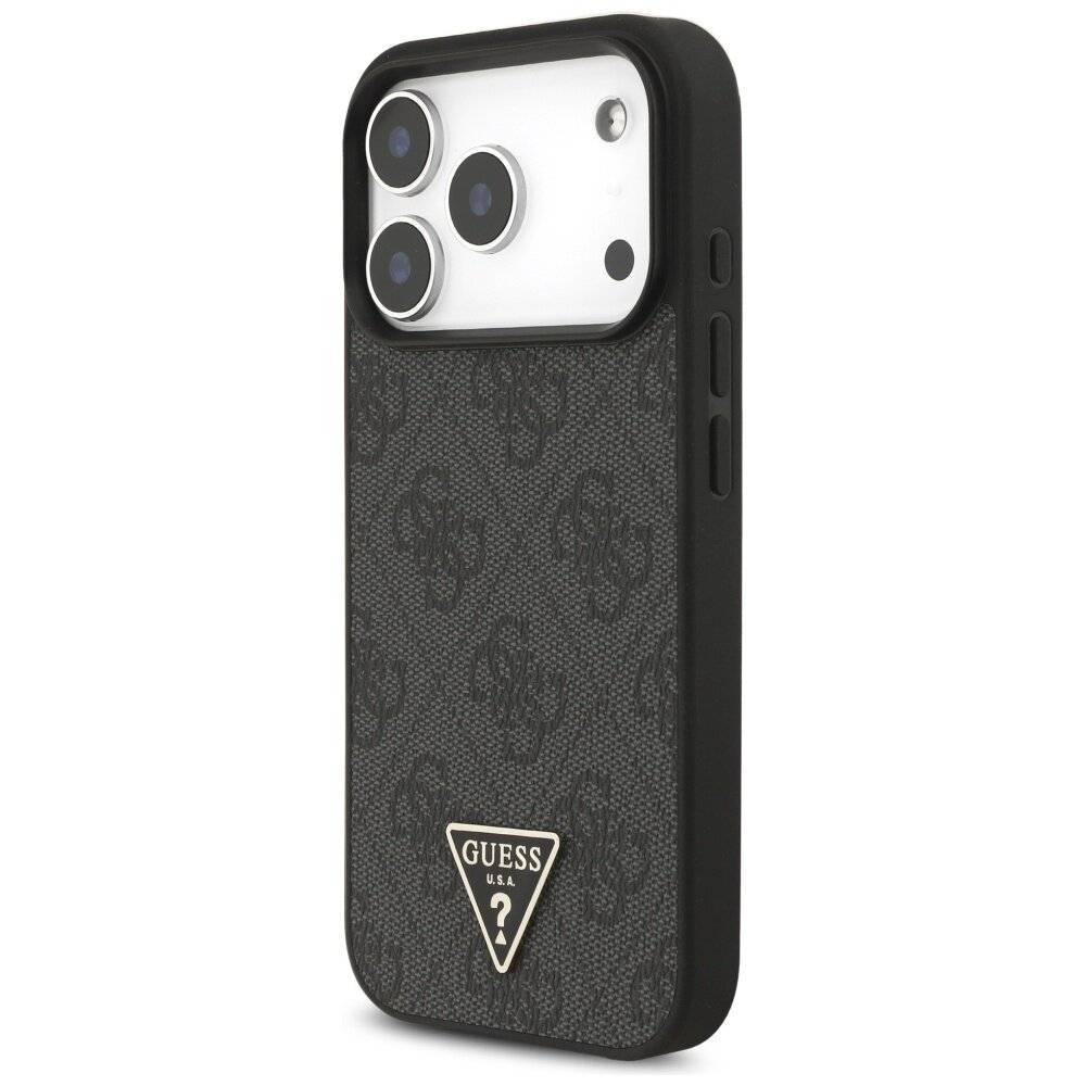 Guess 4G Strap Triangle Logo MagSafe Hülle iPhone 17 Pro - Schwarz