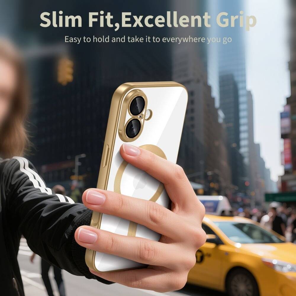 Tech-Protect MagFlex MagSafe Case für iPhone 17 - Transparent Gold