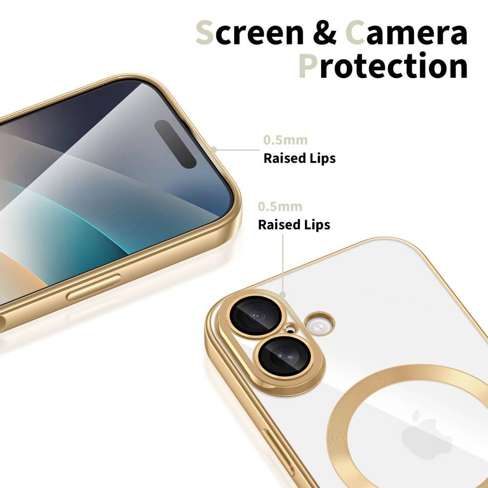 Tech-Protect MagFlex MagSafe Case für iPhone 17 - Transparent Gold