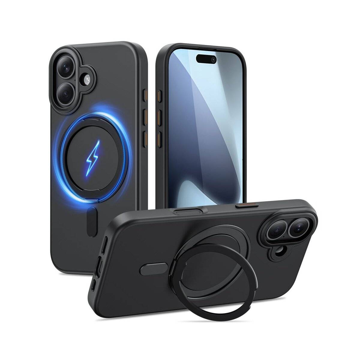 Tech-Protect MagRing MagSafe Hülle für iPhone 17 - Mattschwarz