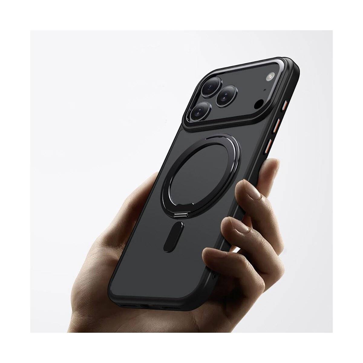 Tech-Protect MagRing MagSafe Hülle für iPhone 17 Pro - Mattschwarz