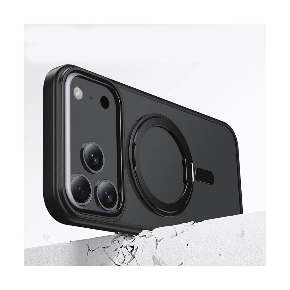 Tech-Protect MagRing MagSafe Hülle für iPhone 17 Pro Max - Mattschwarz