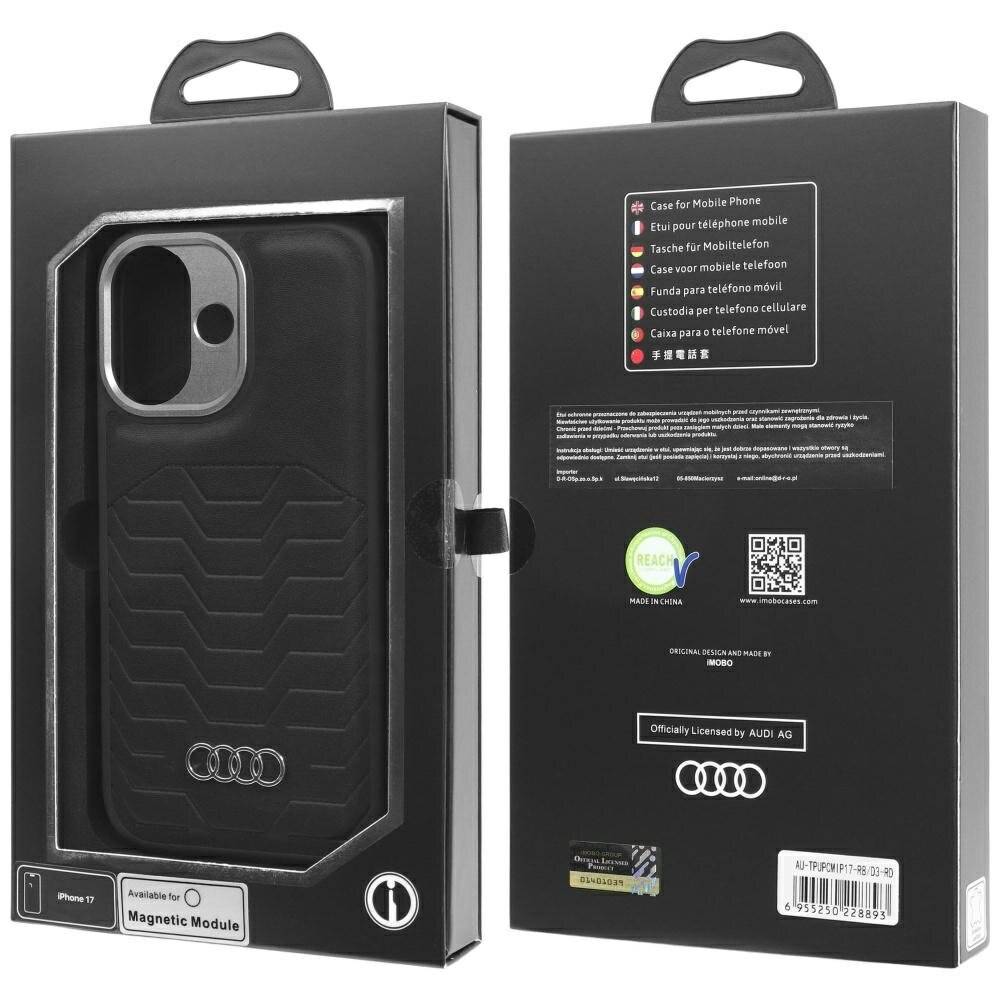 Audi GT Kunstleder MagSafe Hülle iPhone 17 - Schwarz