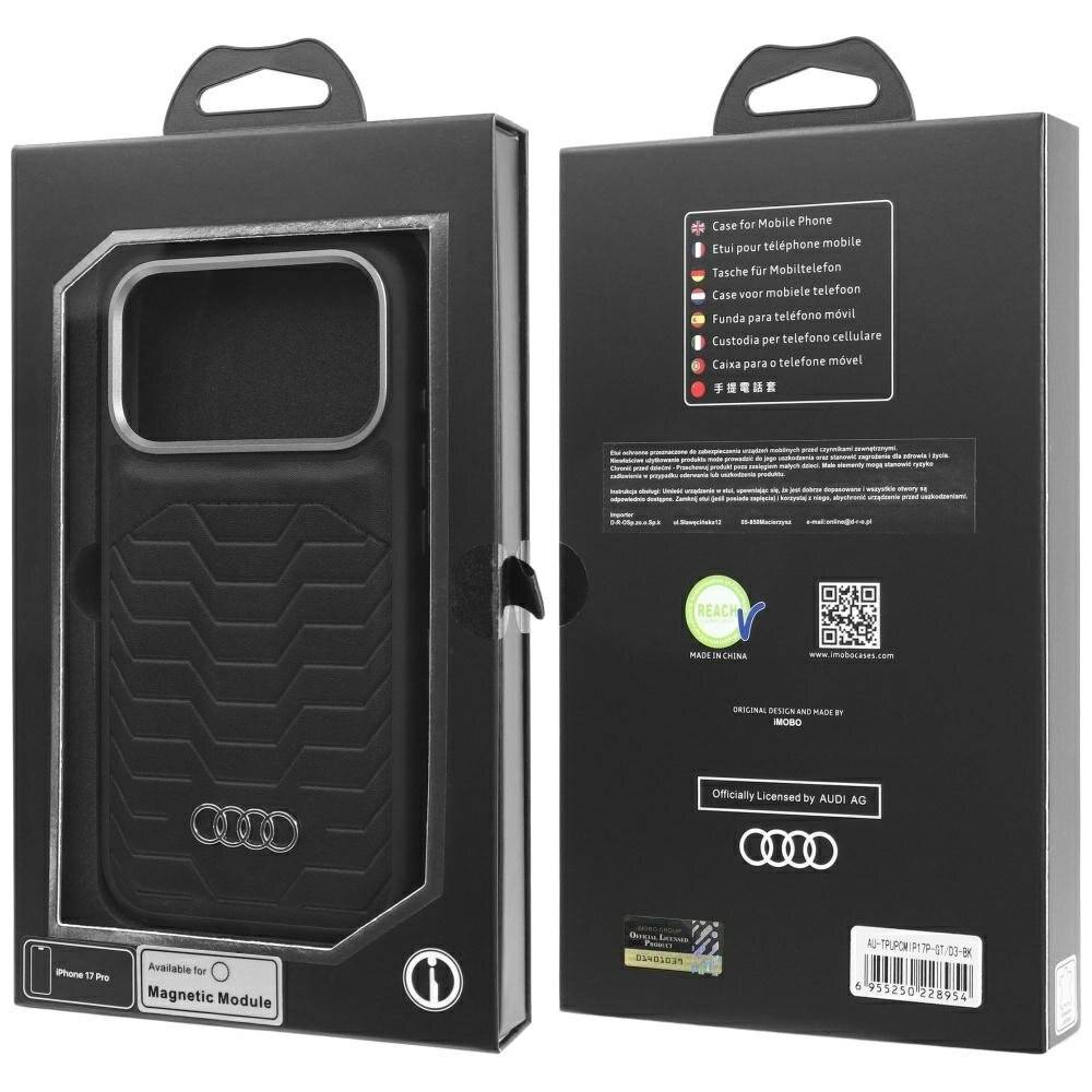 Audi GT Kunstleder MagSafe Case iPhone 17 Pro - Schwarz