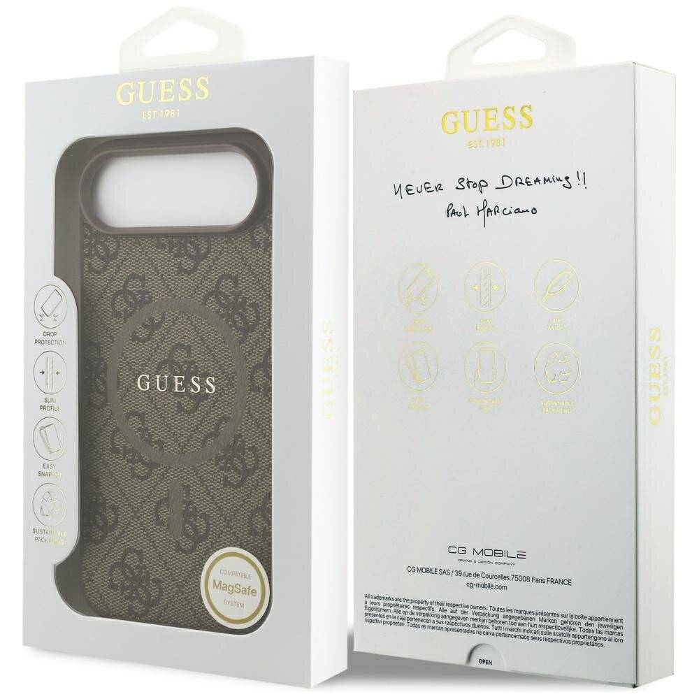 Guess 4G Ring Classic Logo MagSafe Hülle iPhone 17 Air - Braun