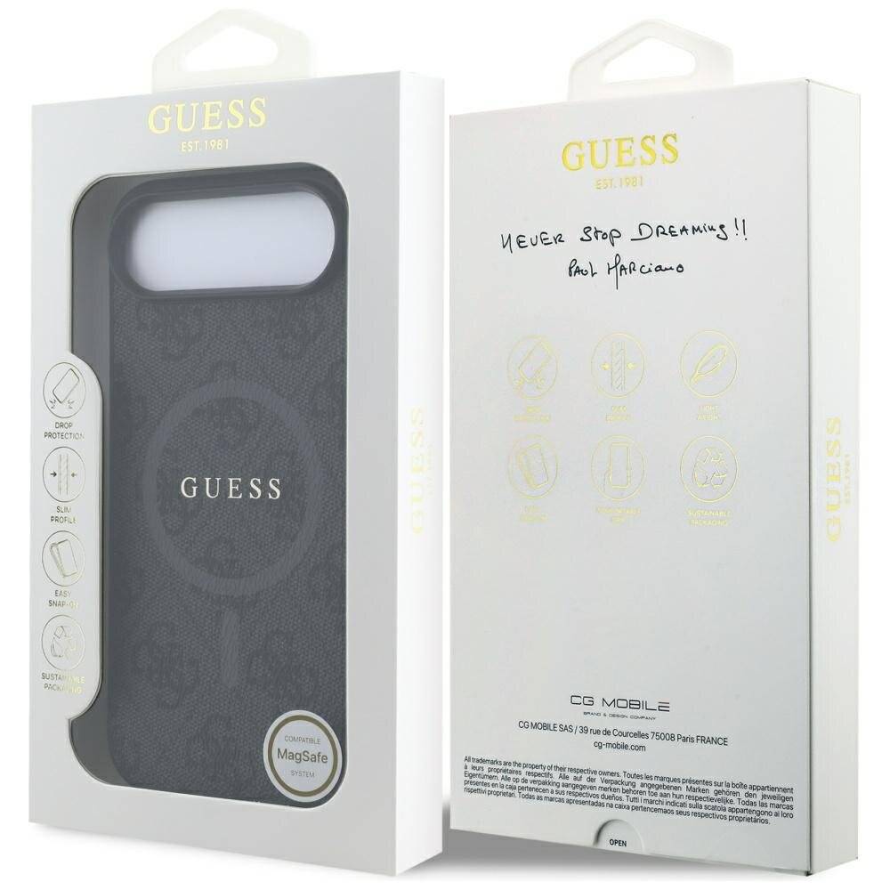 Guess 4G Ring Classic Logo MagSafe Hülle iPhone 17 Air - Schwarz