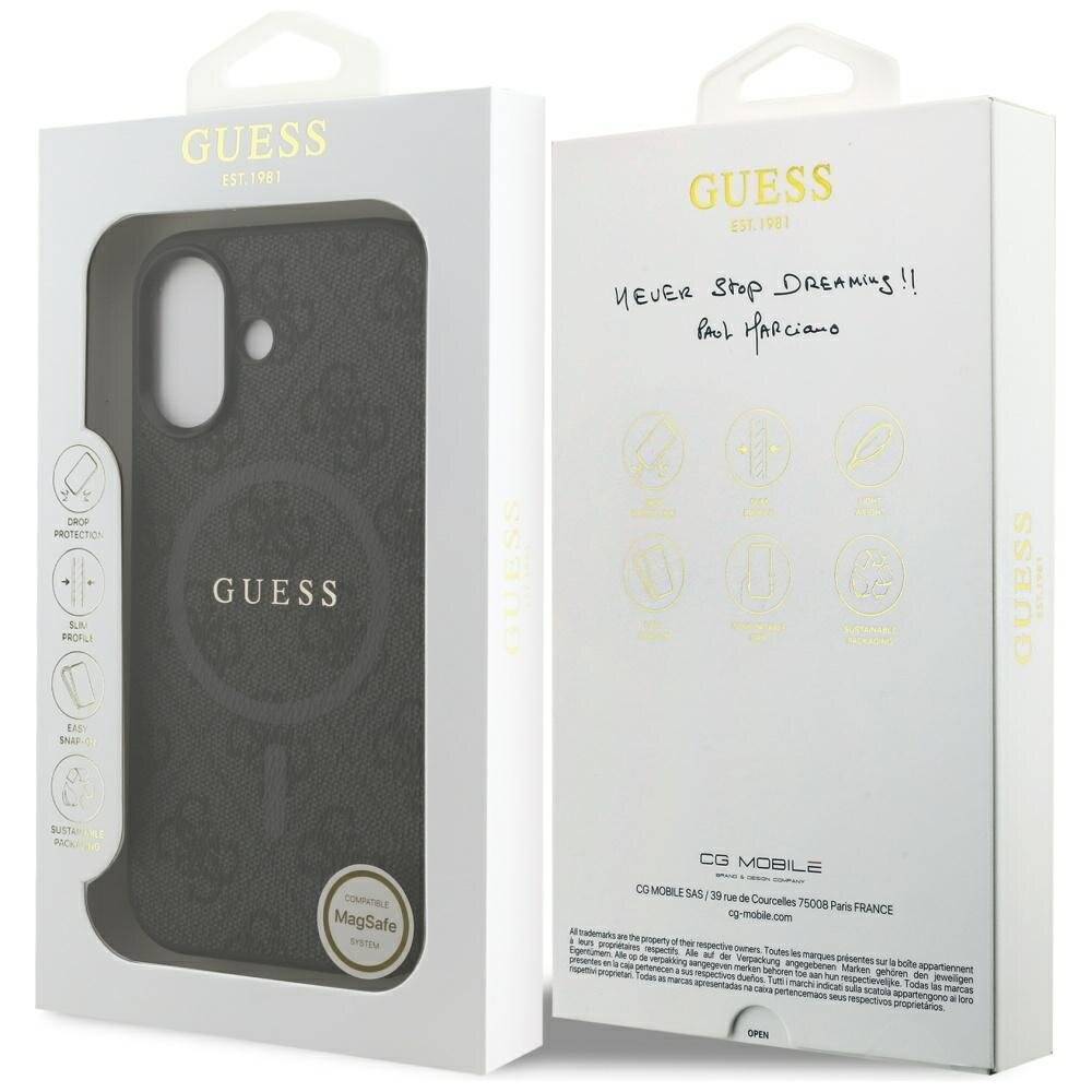 Guess 4G Ring Classic Logo MagSafe Hülle iPhone 17 - Schwarz