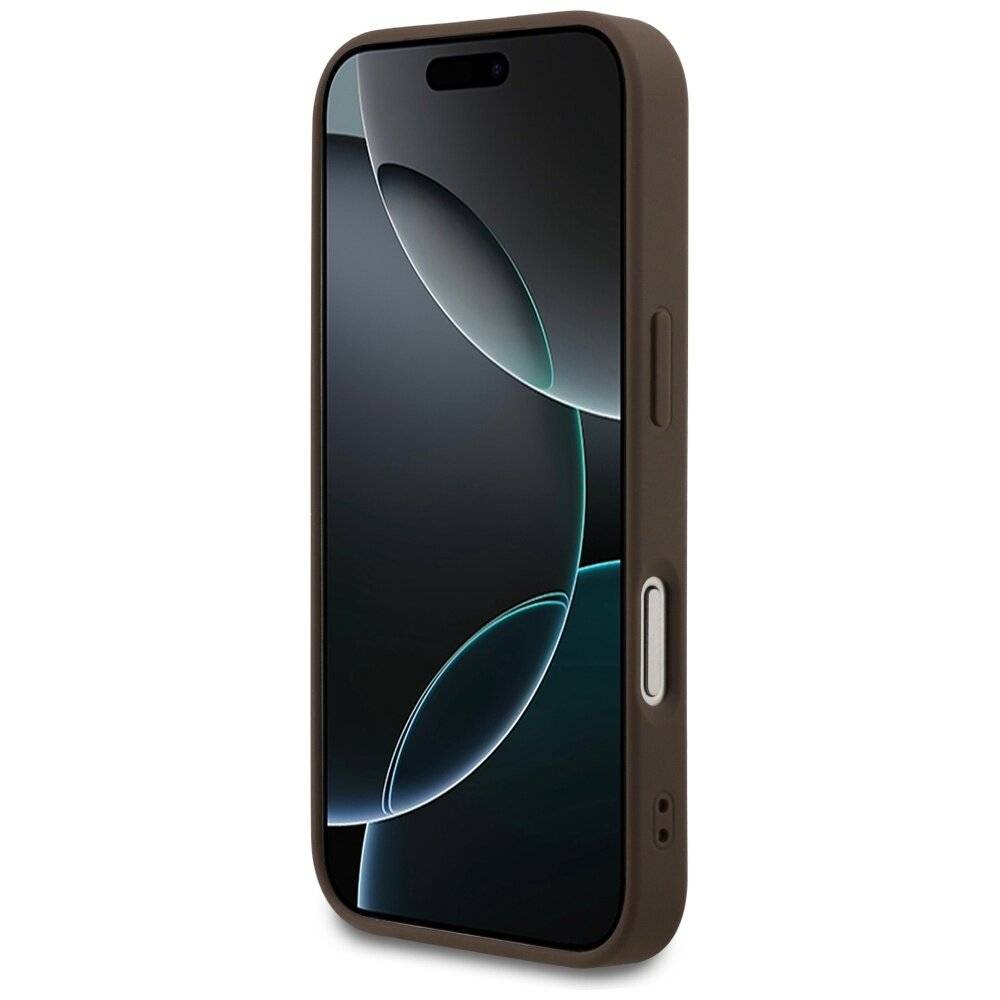 Guess 4G Ring Classic Logo MagSafe Hülle iPhone 17 Pro - Braun