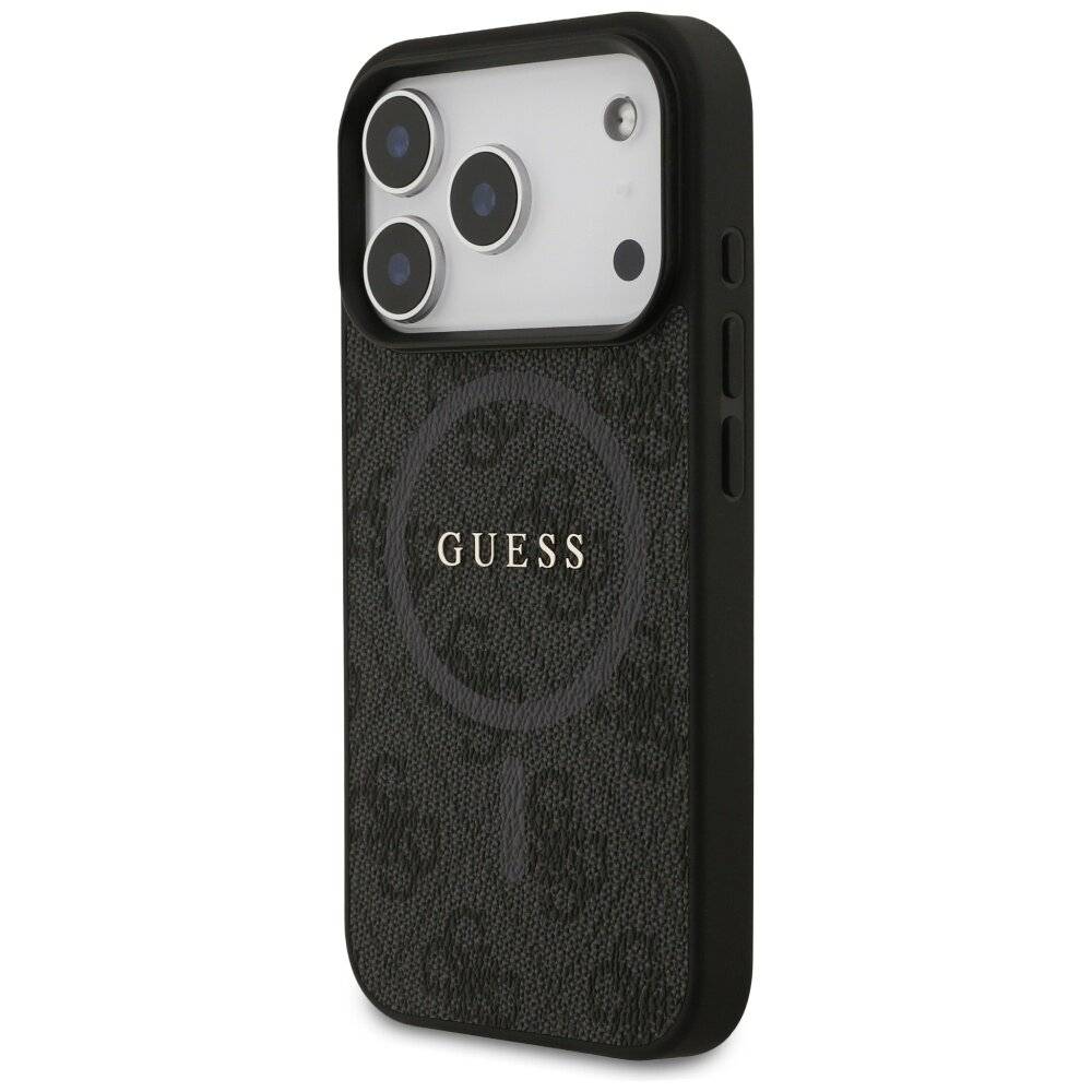 Guess 4G Ring Classic Logo MagSafe Hülle iPhone 17 Pro - Schwarz