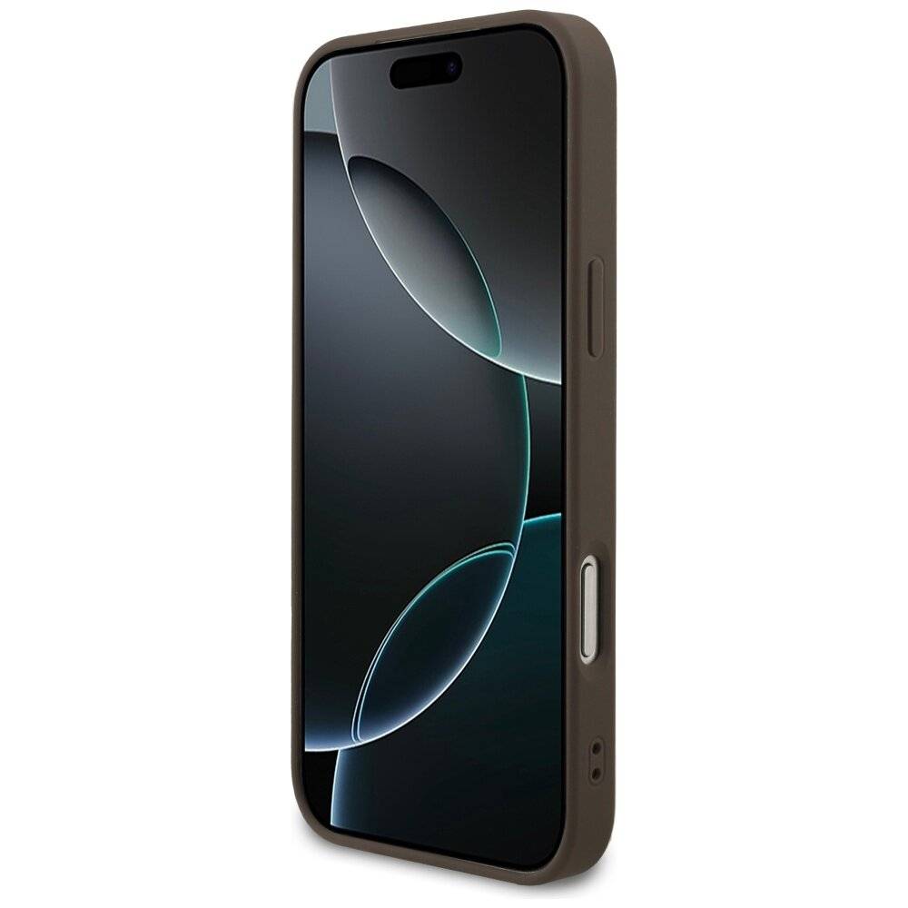 Guess 4G Ring Classic Logo MagSafe Hülle iPhone 17 Pro Max – Braun