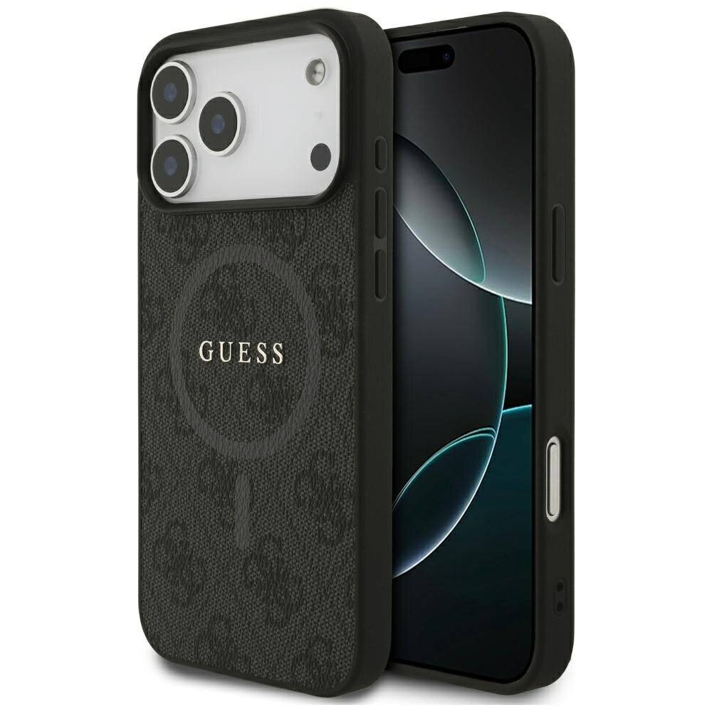 Guess 4G Ring Classic Logo MagSafe Hülle iPhone 17 Pro Max - Schwarz