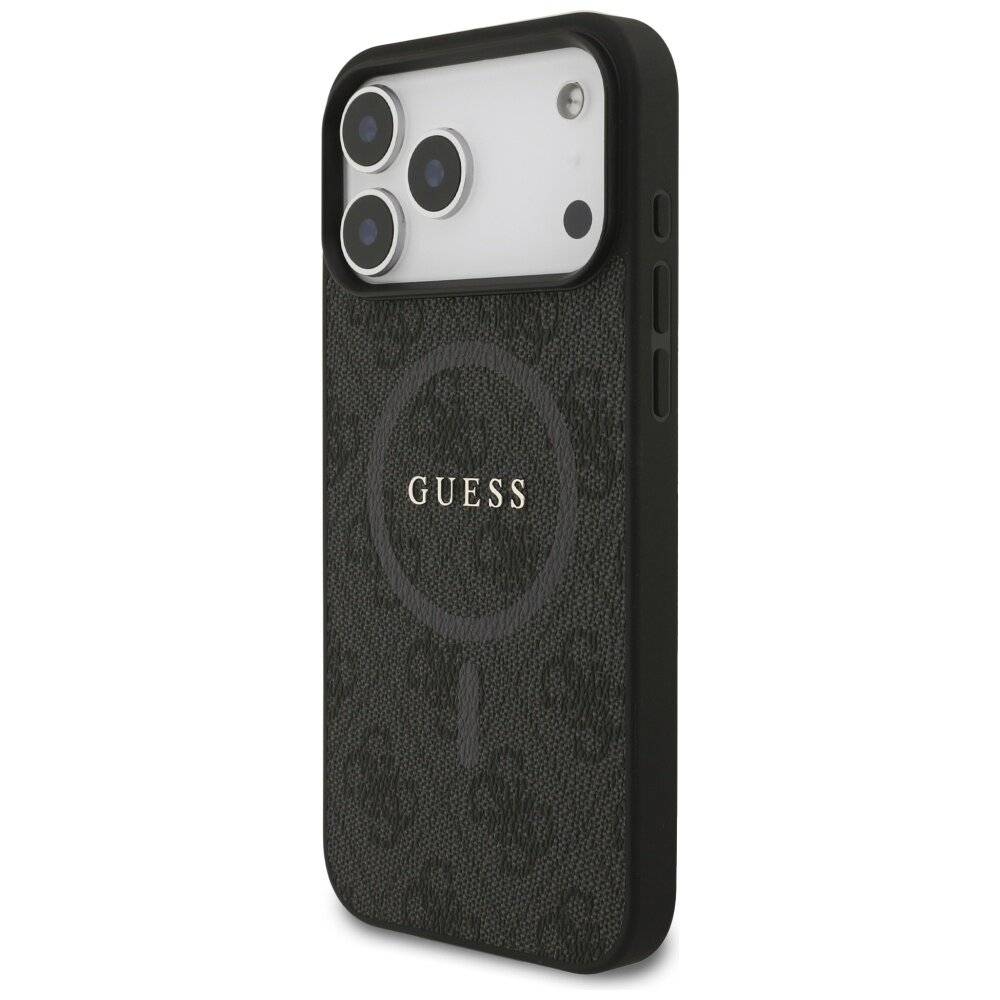 Guess 4G Ring Classic Logo MagSafe Hülle iPhone 17 Pro Max - Schwarz