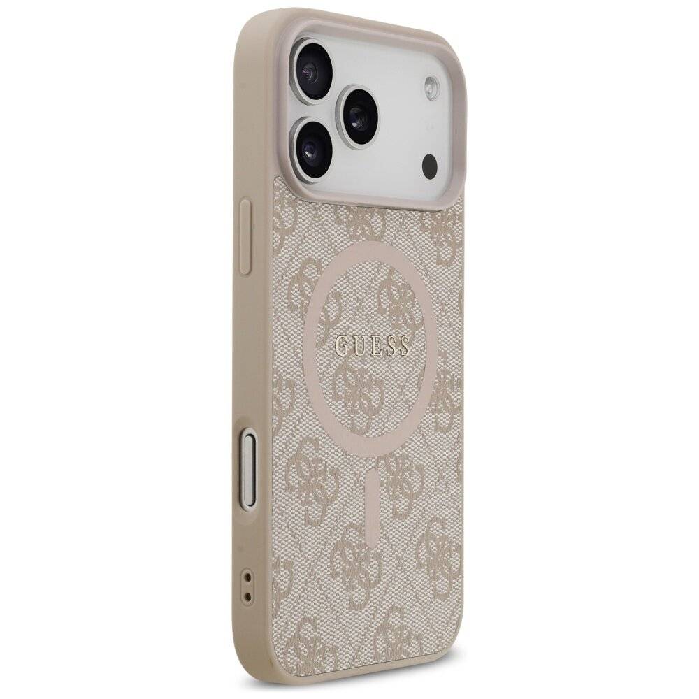 Guess 4G Ring Classic Logo MagSafena iPhone 17 Pro Max Hülle - Pink