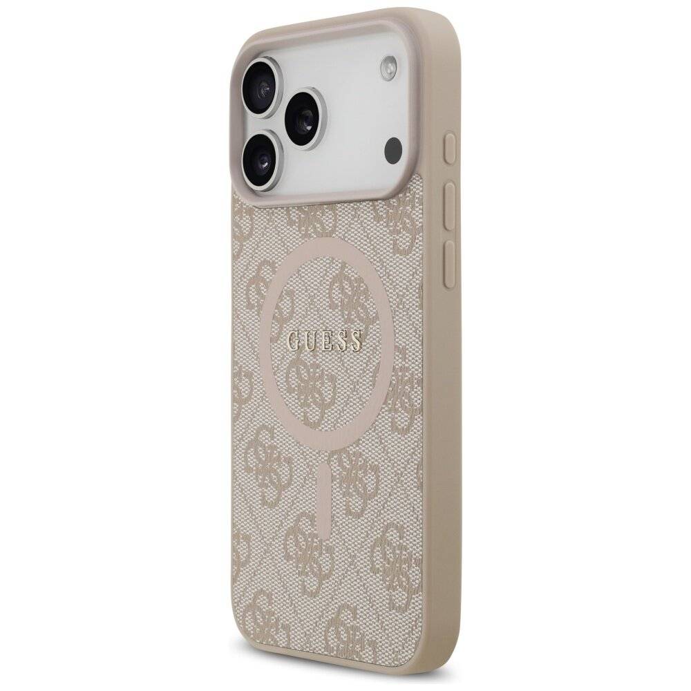 Guess 4G Ring Classic Logo MagSafena iPhone 17 Pro Max Hülle - Pink