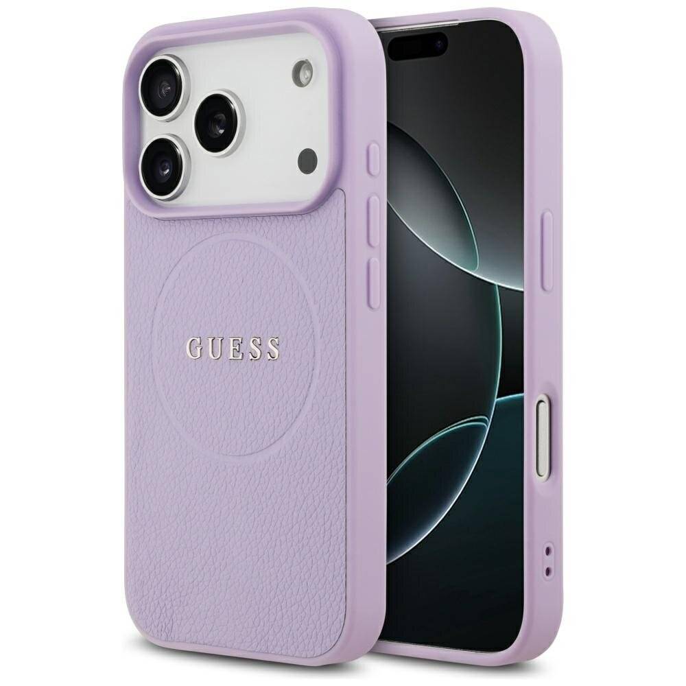 Guess Grained Ring MagSafe Hülle iPhone 17 Pro - Lila