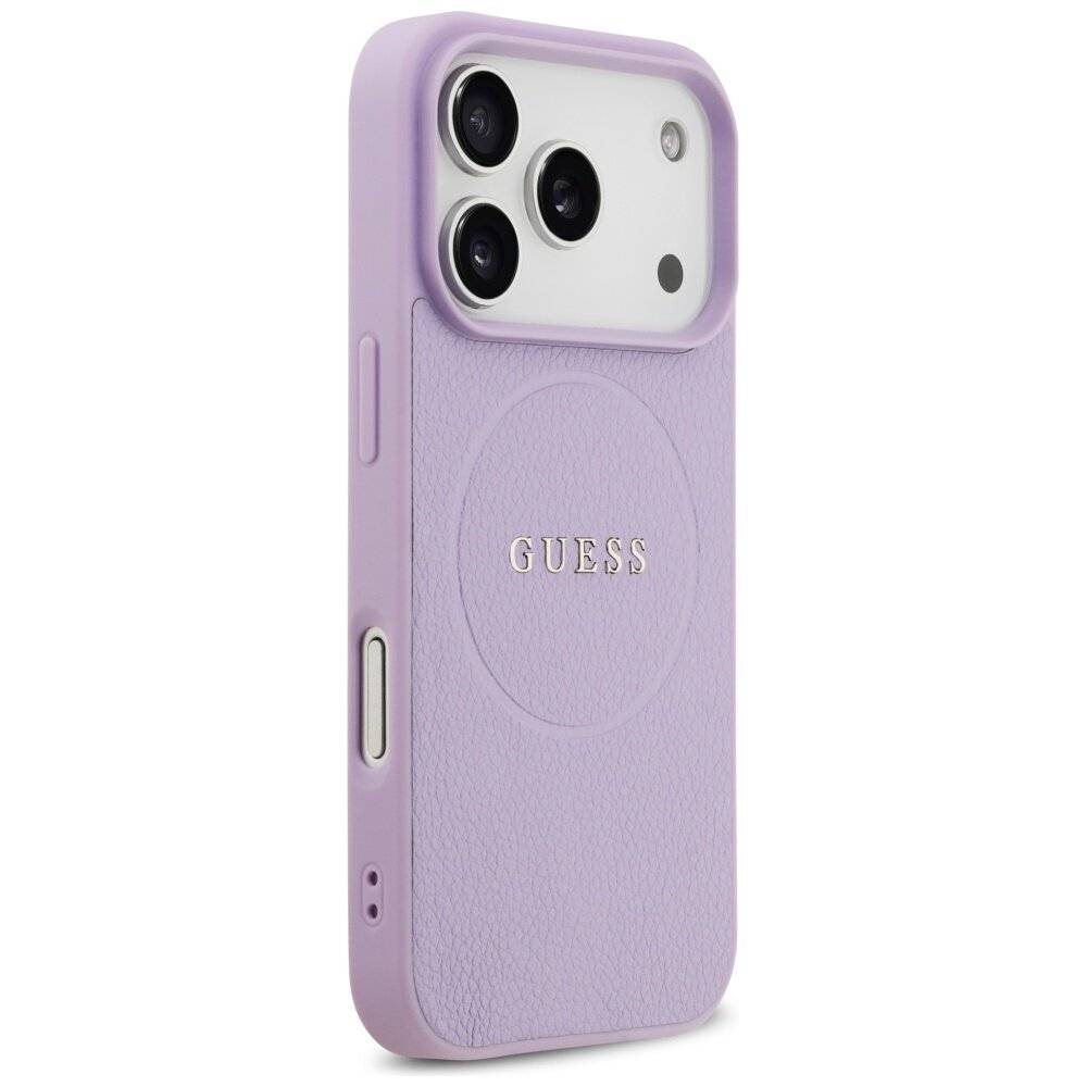 Guess Grained Ring MagSafe Hülle iPhone 17 Pro - Lila