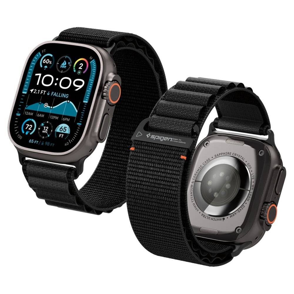 Armband Spigen WBF1 Armband für Apple Watch 44 / 45 / 46 / 49 mm - Schwarz