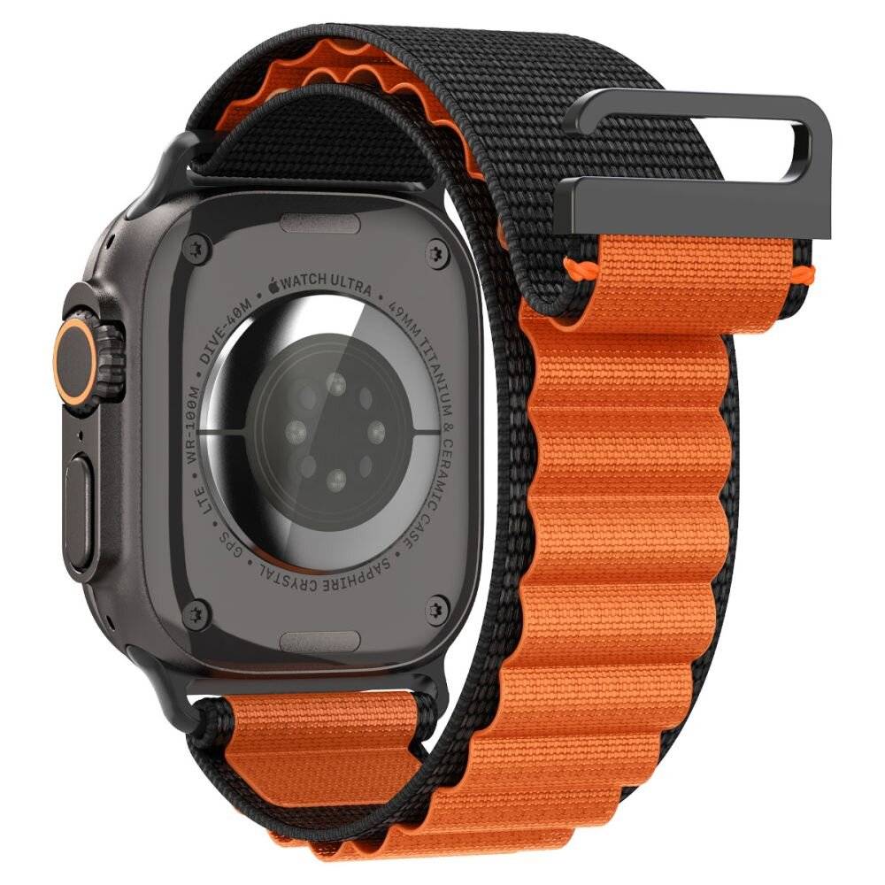 Spigen WBF1 Armband für Apple Watch 44 / 45 / 46 / 49 mm - Schwarz und Orange