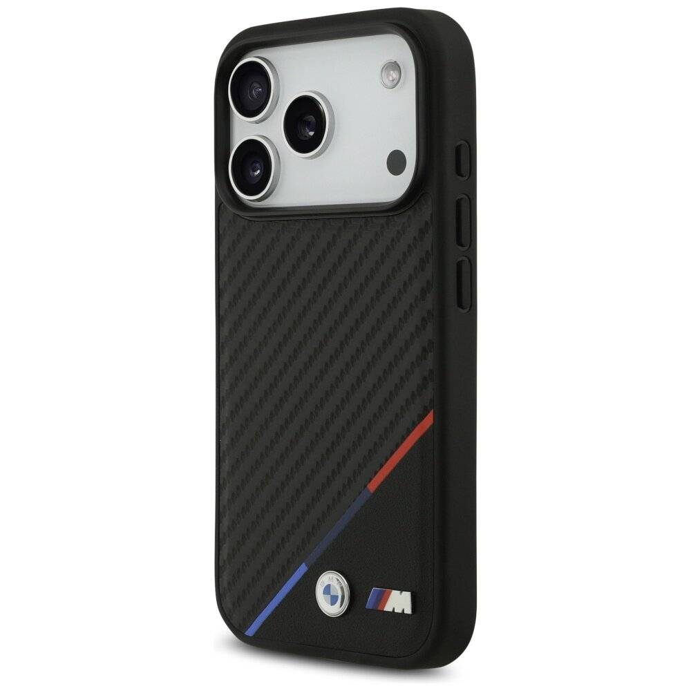 BMW M Carbon Tricolor Line MagSafe Case iPhone 17 Pro - Schwarz