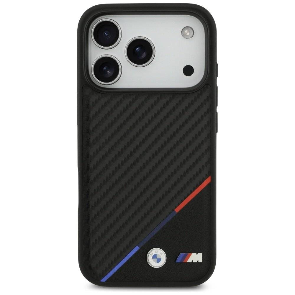 BMW M Carbon Tricolor Line MagSafe Case iPhone 17 Pro - Schwarz