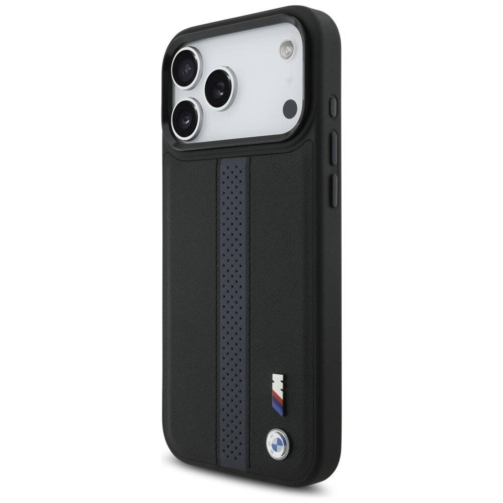 BMW M Perforated Stripe Logo MagSafe Case iPhone 17 Pro Max – Blau