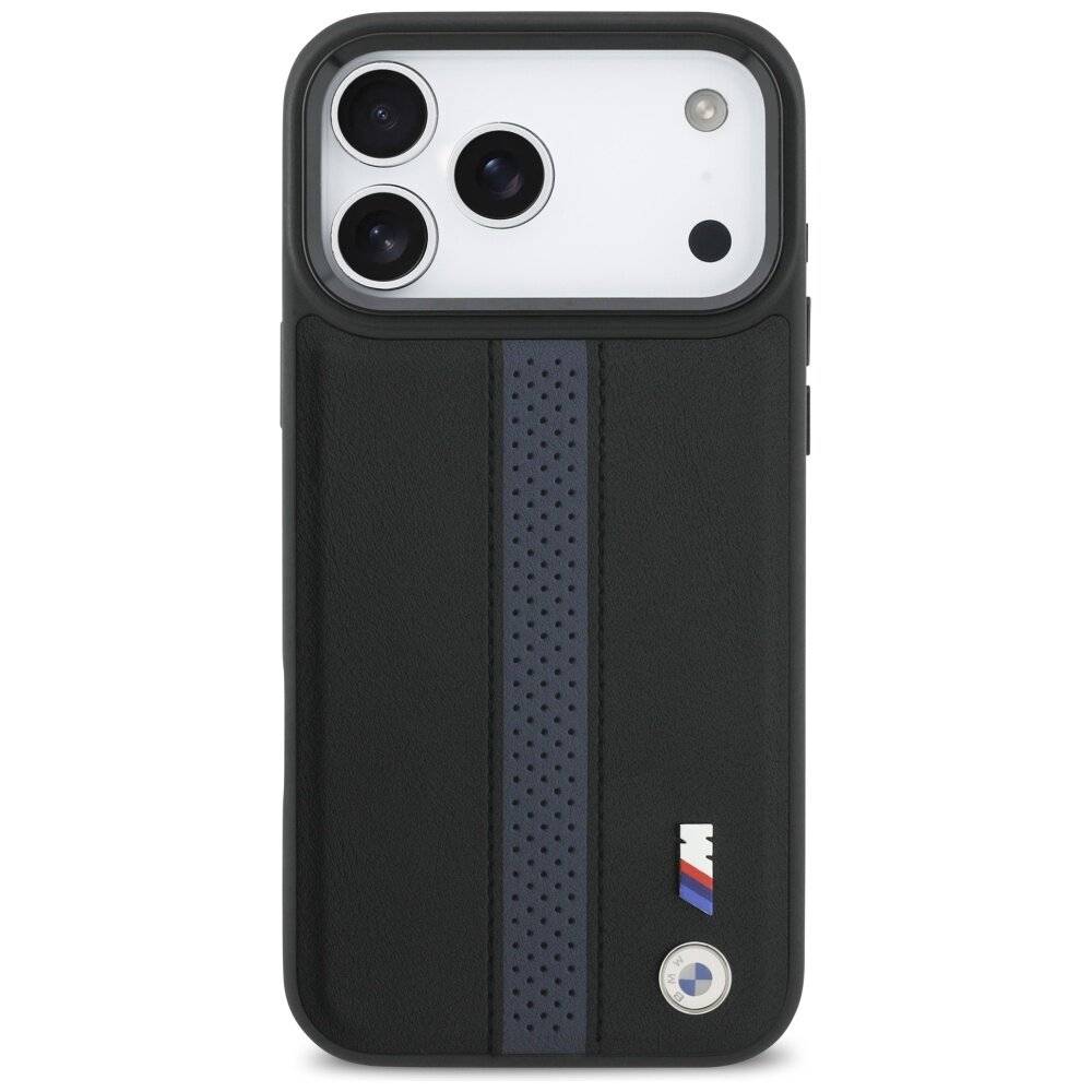 BMW M Perforated Stripe Logo MagSafe Case iPhone 17 Pro Max – Blau