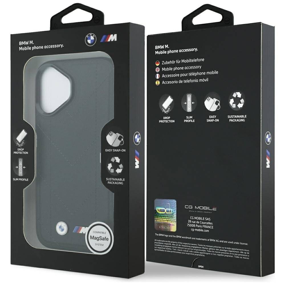 BMW M Quilted Logo MagSafe Case iPhone 17 – Schwarz