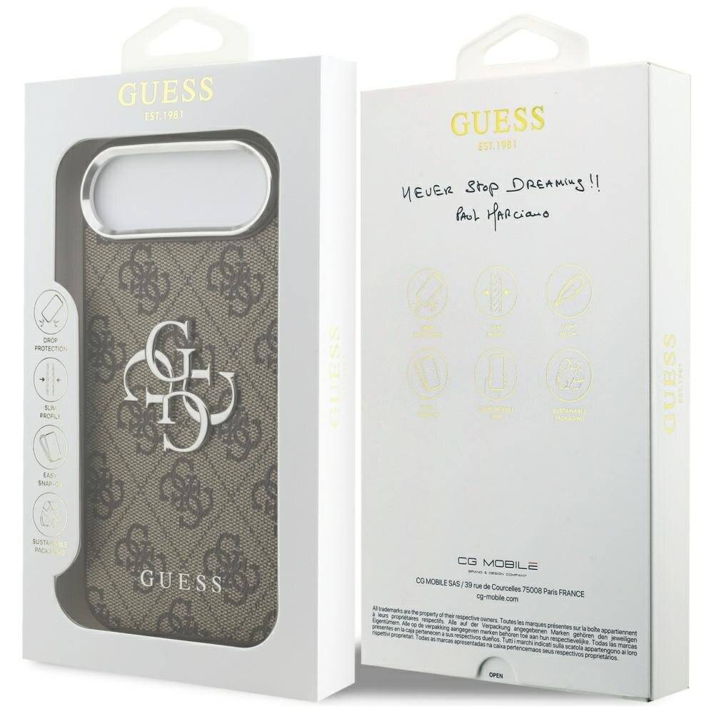 Guess 4G Big Classic Logo Hülle iPhone 17 Air – braun silber