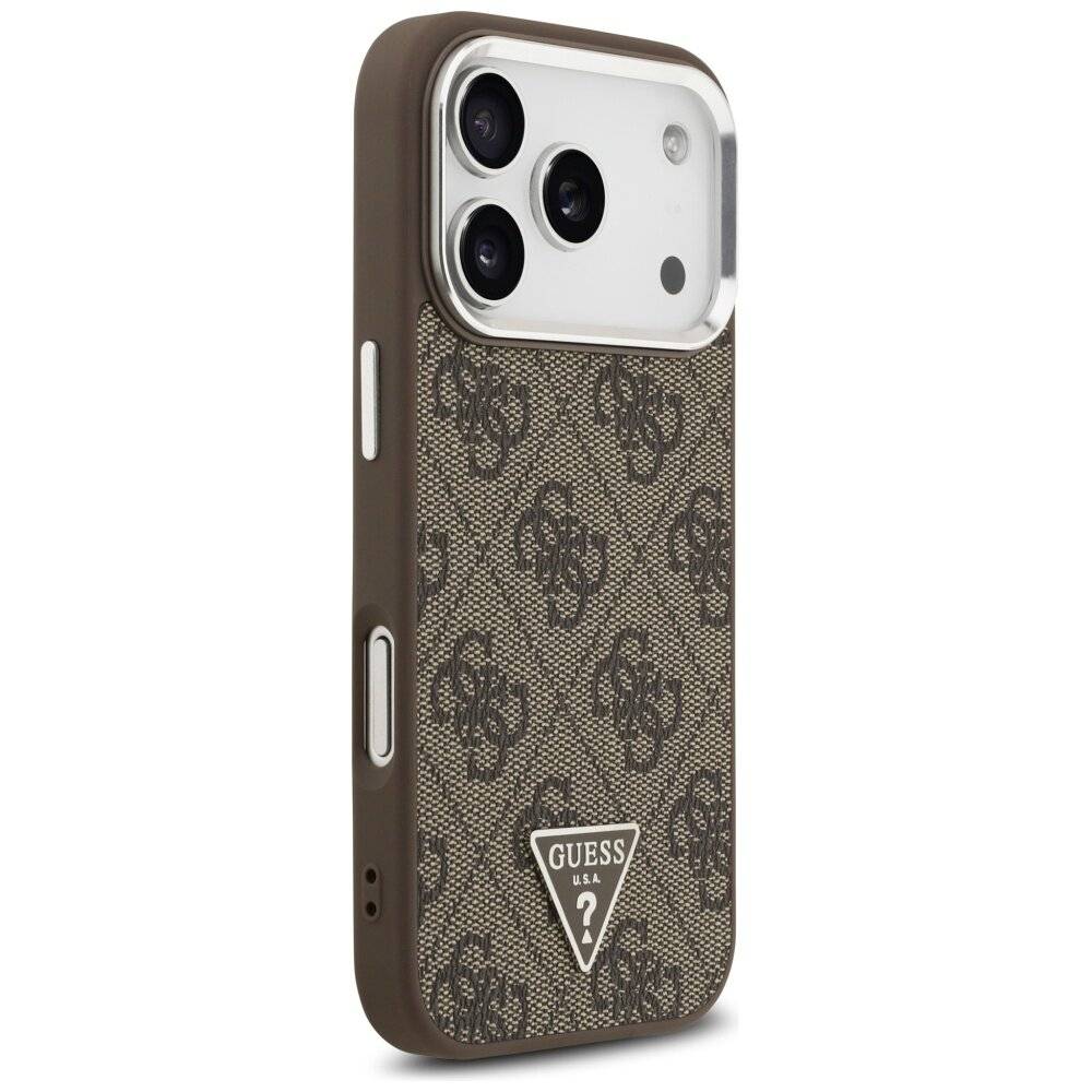 Guess 4G Triangle Logo MagSafe Hülle iPhone 17 Pro - Braun
