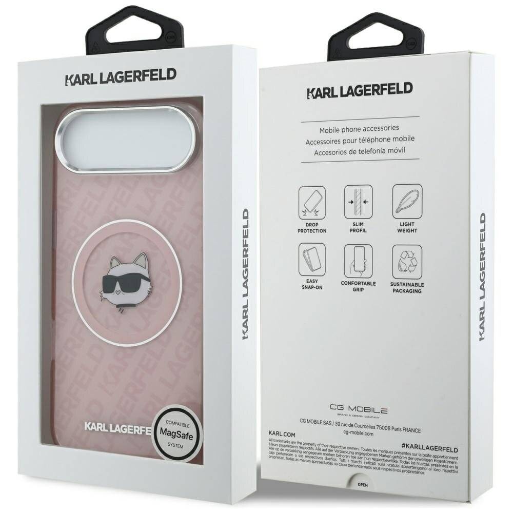 Karl Lagerfeld IML Choupette Head Logo MagSafe Hülle iPhone 17 Air - Pink