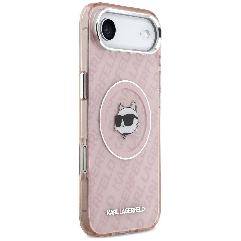 Karl Lagerfeld IML Choupette Head Logo MagSafe Hülle iPhone 17 Air - Pink