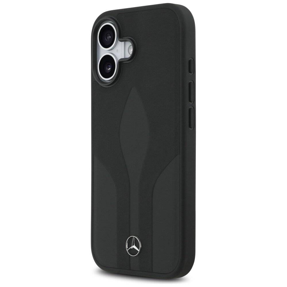 Mercedes Leather The Move MagSafe Hülle iPhone 17 - Schwarz