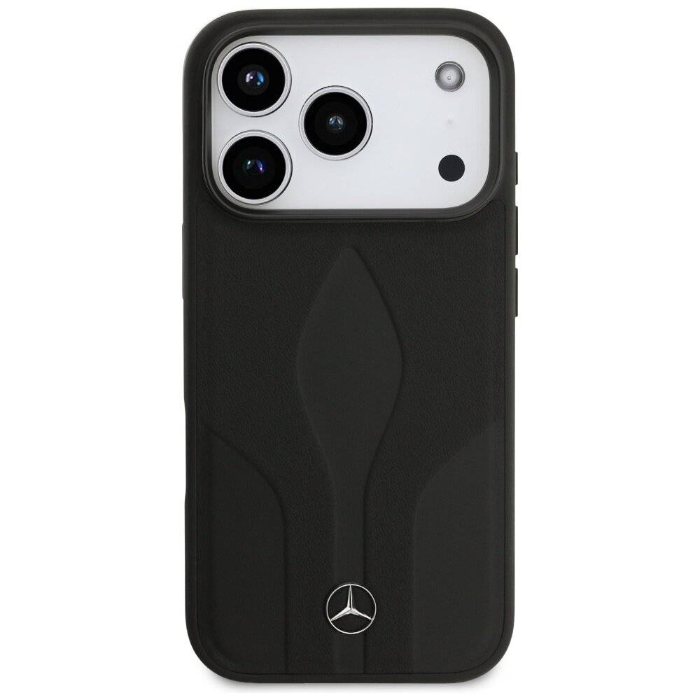 Mercedes Leather The Move MagSafe Case iPhone 17 Pro - Schwarz