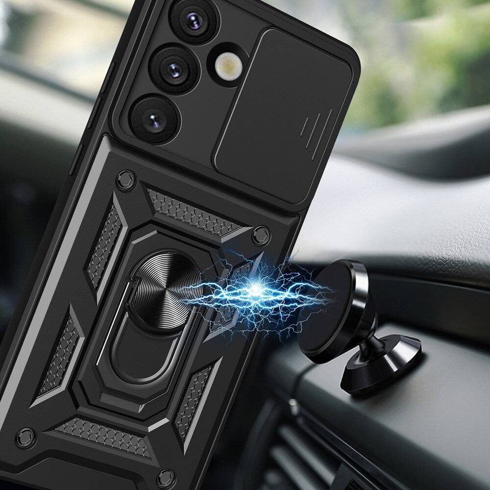 Hybrid Armor Camshield Hülle für Samsung Galaxy S26 - Schwarz