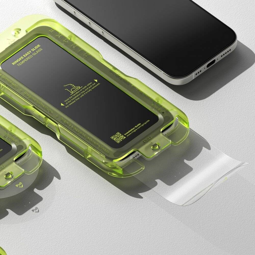 Ringke Easy Slide 2er-Pack Schutzglas für iPhone 17 - Schwarz