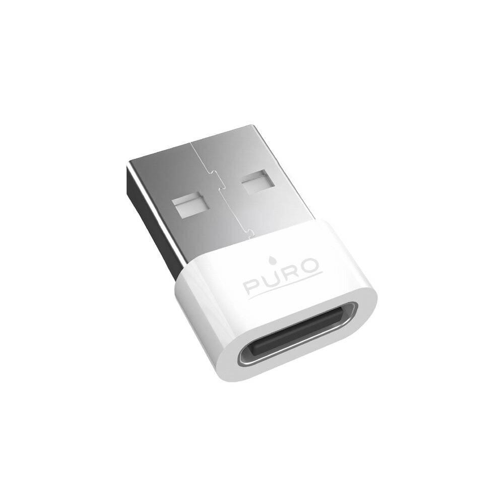Puro USB-C-auf-USB-A-Adapter – Weiß