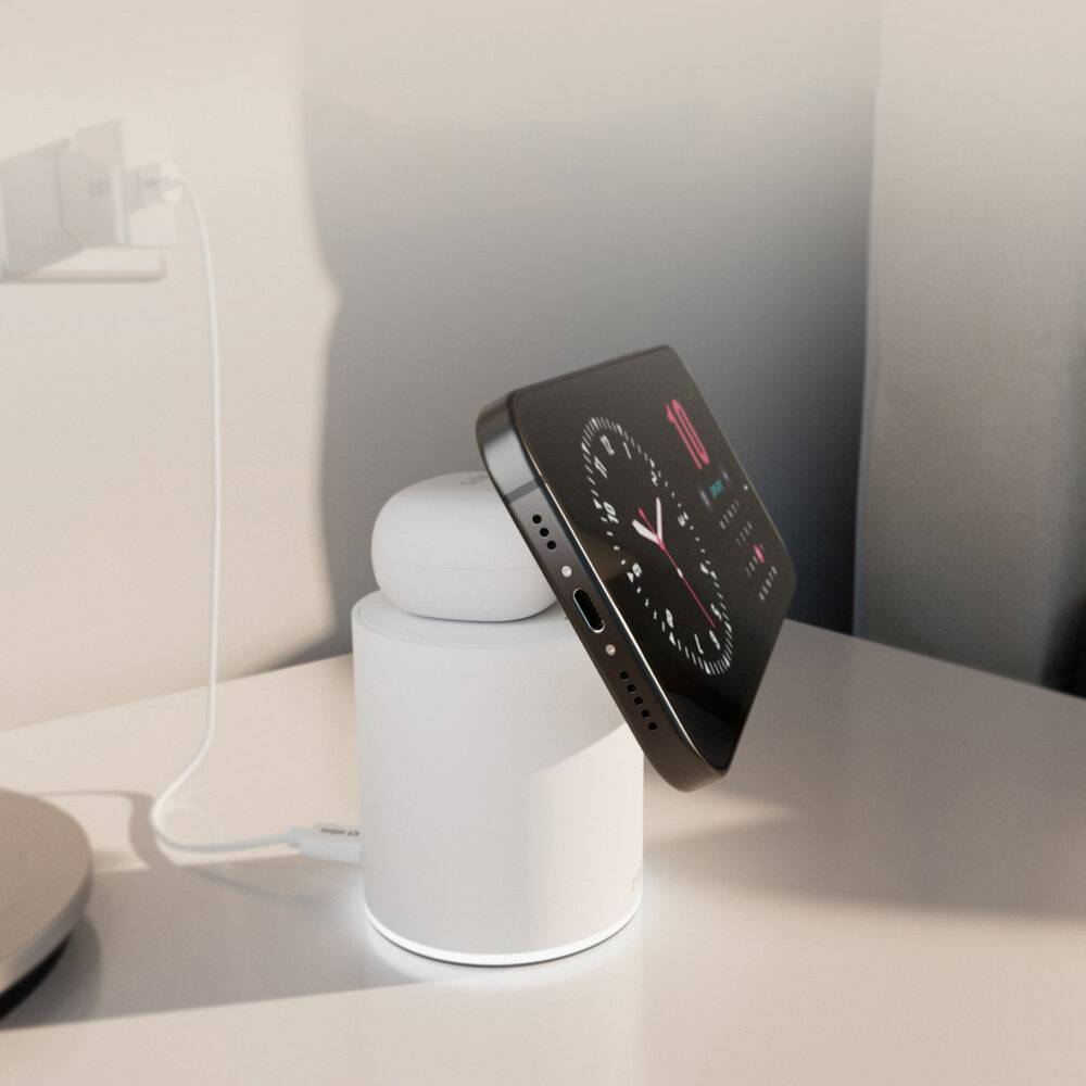 SBS 2-in-1 Kabellose Magnetladestation – Weiß