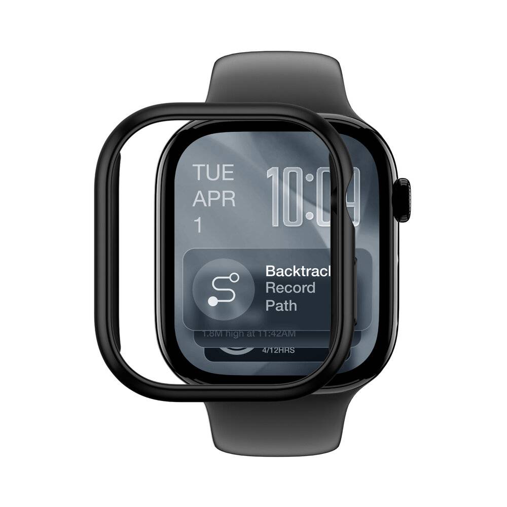 AmazingThing Minimalistische Schutzhülle für Apple Watch Series 11 46 mm – Schwarz