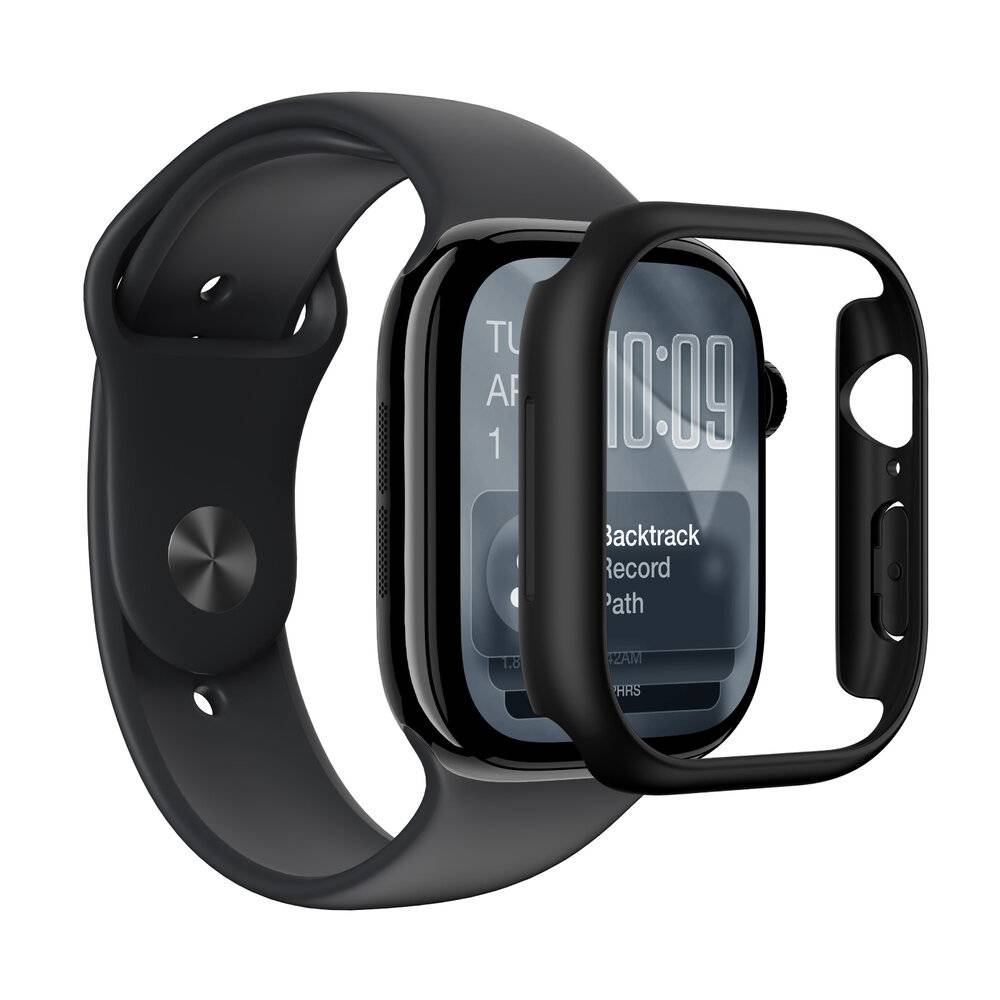 AmazingThing Minimalistische Schutzhülle für Apple Watch Series 11 46 mm – Schwarz