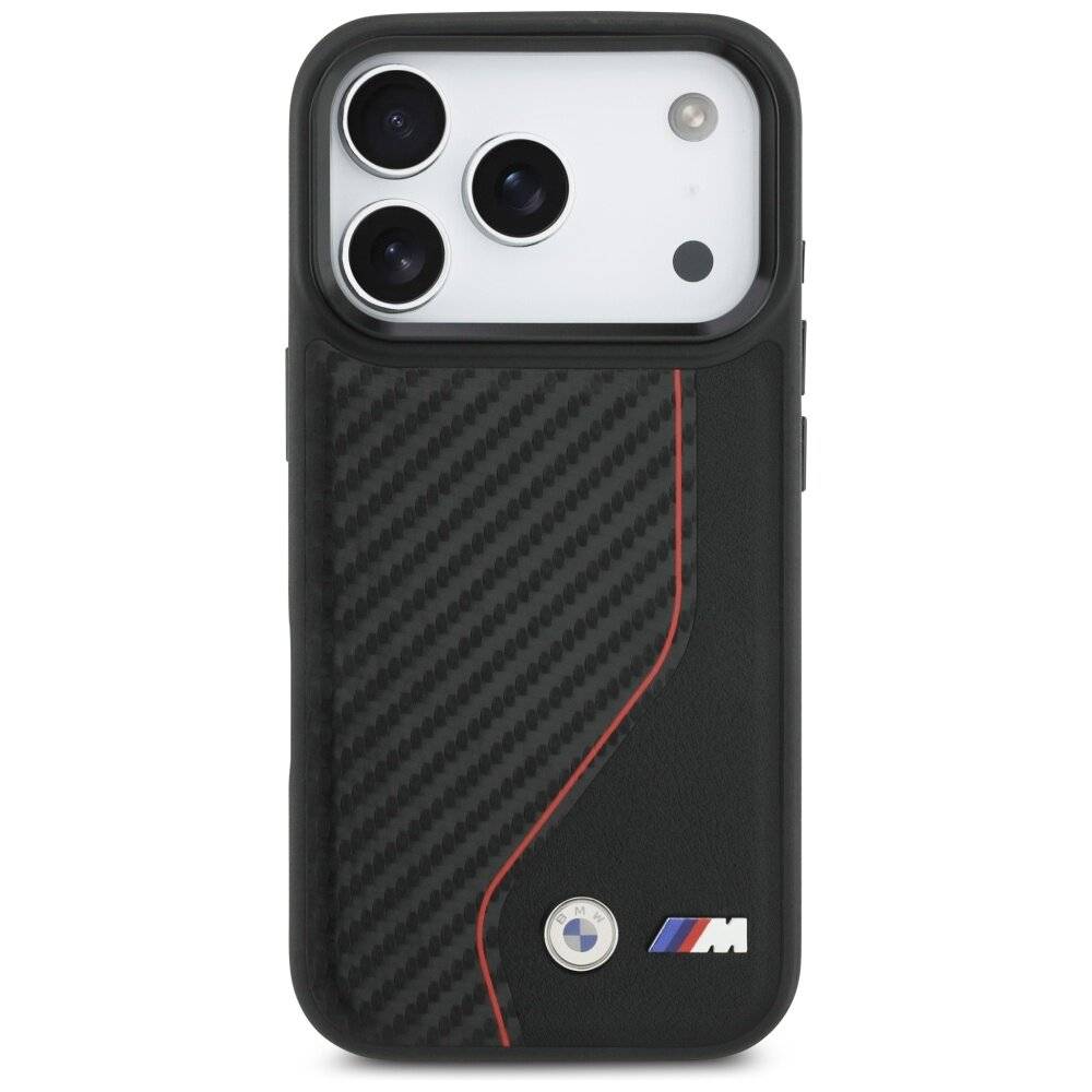 BMW M Carbon Line & Logo MagSafe Case iPhone 17 Pro – Rot