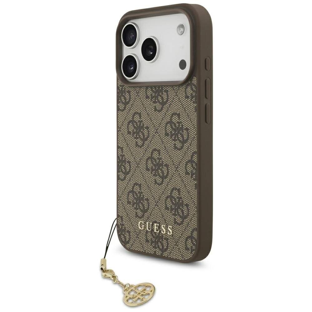 Guess 4G Charms Collection MagSafe Hülle iPhone 17 Pro - Braun