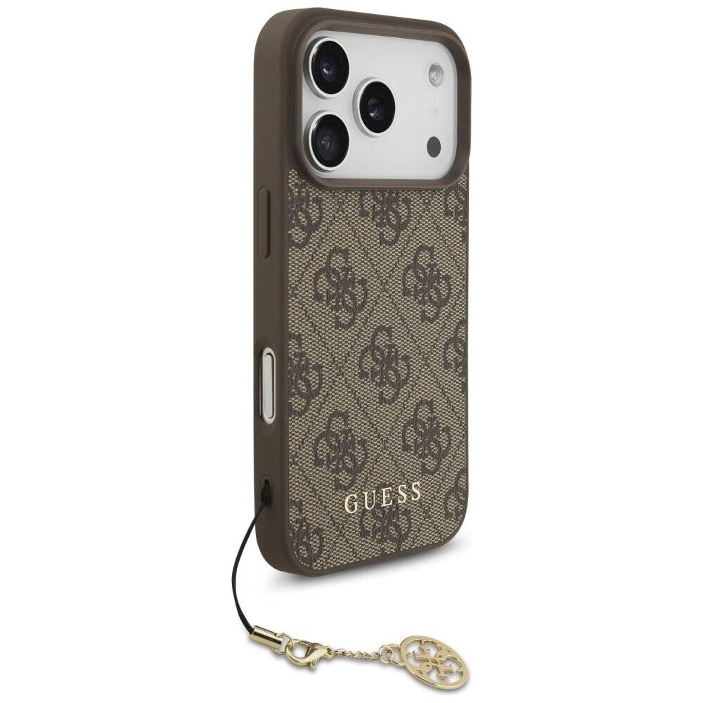 Guess 4G Charms Collection MagSafe Hülle iPhone 17 Pro - Braun