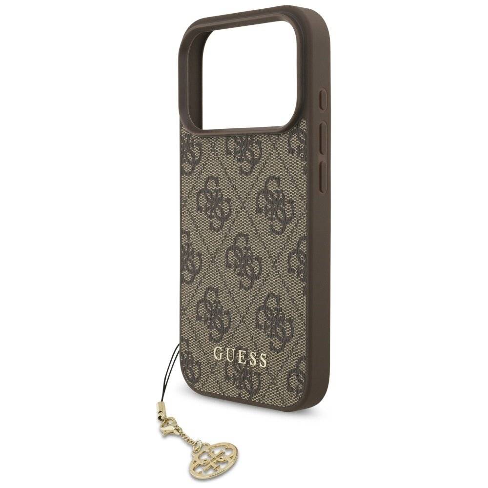 Guess 4G Charms Collection MagSafe Hülle iPhone 17 Pro - Braun
