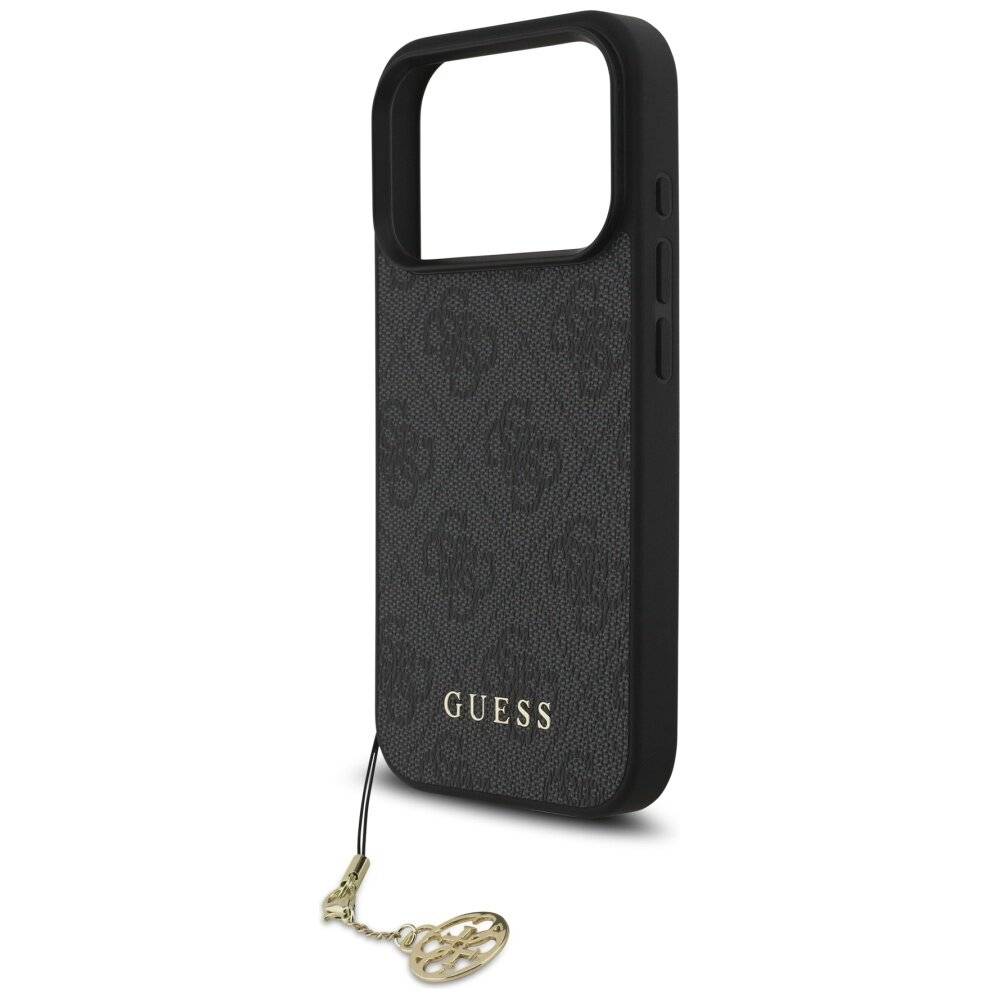 Guess 4G Charms Collection MagSafe Hülle iPhone 17 Pro - Schwarz