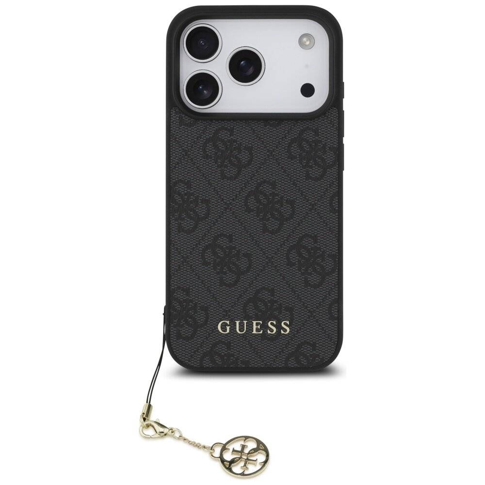Guess 4G Charms Collection MagSafe Hülle iPhone 17 Pro - Schwarz