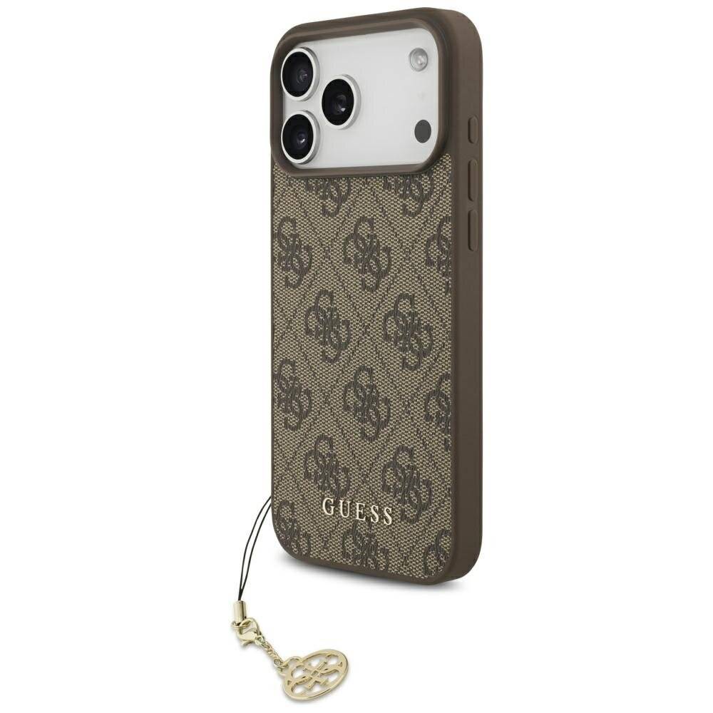 Guess 4G Charms Collection MagSafe Hülle iPhone 17 Pro Max - Braun