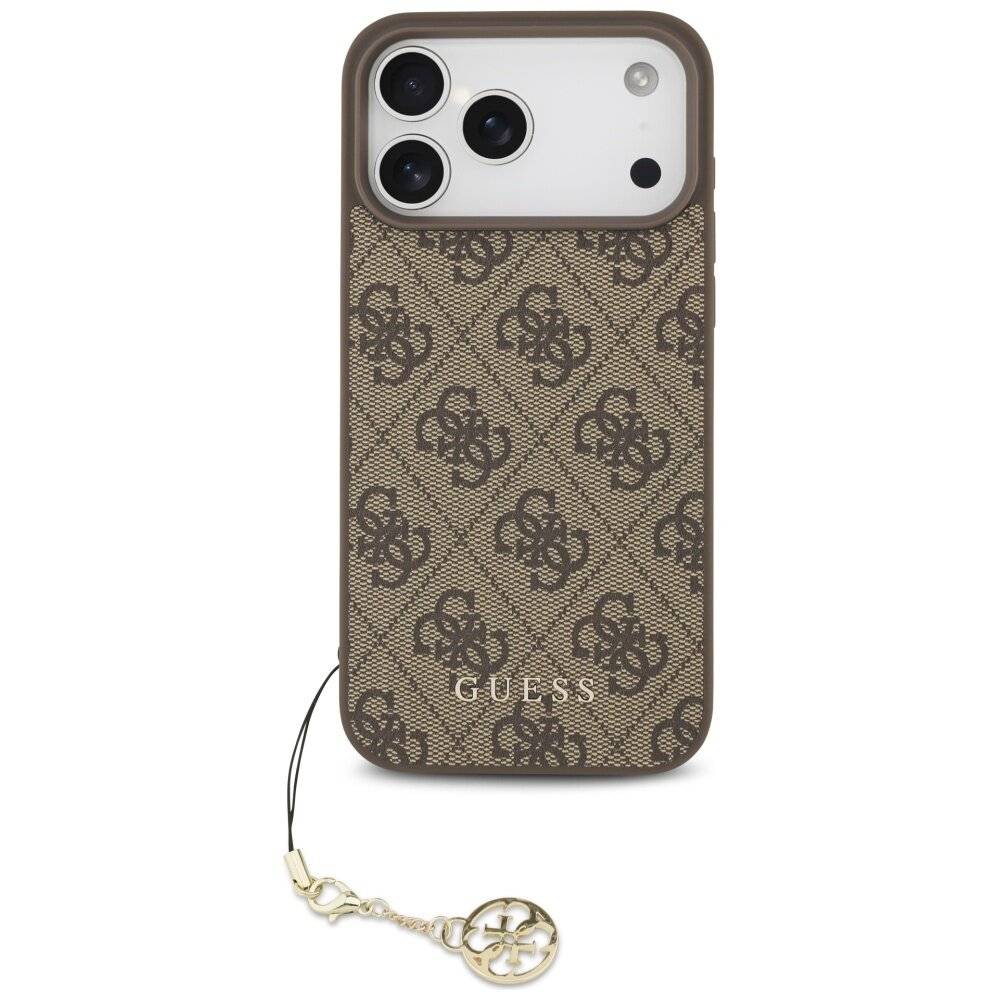 Guess 4G Charms Collection MagSafe Hülle iPhone 17 Pro Max - Braun