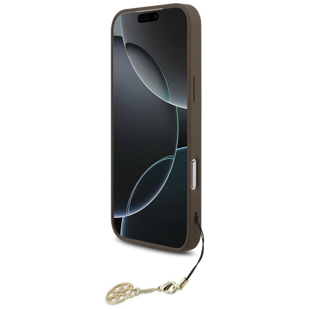 Guess 4G Charms Collection MagSafe Hülle iPhone 17 Pro Max - Braun